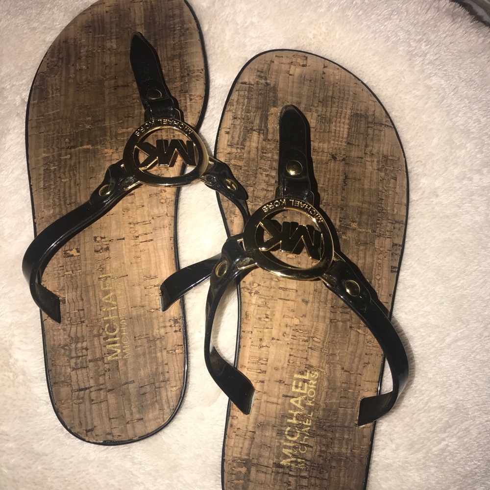 Michael Kors Black Flip flops